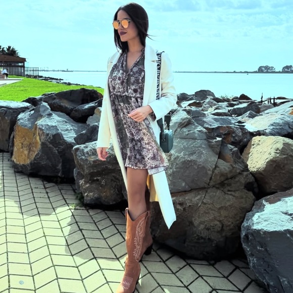 Zara Ruffled Print Mini Dress - Picture 4 of 12